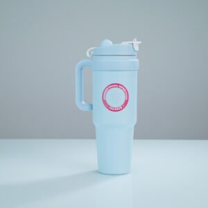 JAGABAN 1000ml  Insulated Stainless-Steel Tumbler with Handle, Blue