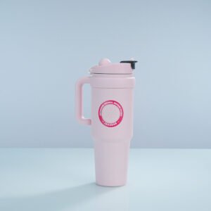 JAGABAN 1000ml  Insulated Stainless-Steel Tumbler with Handle, Pink